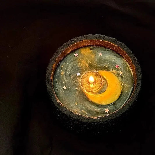 Obsidian Moon Glitter Candle