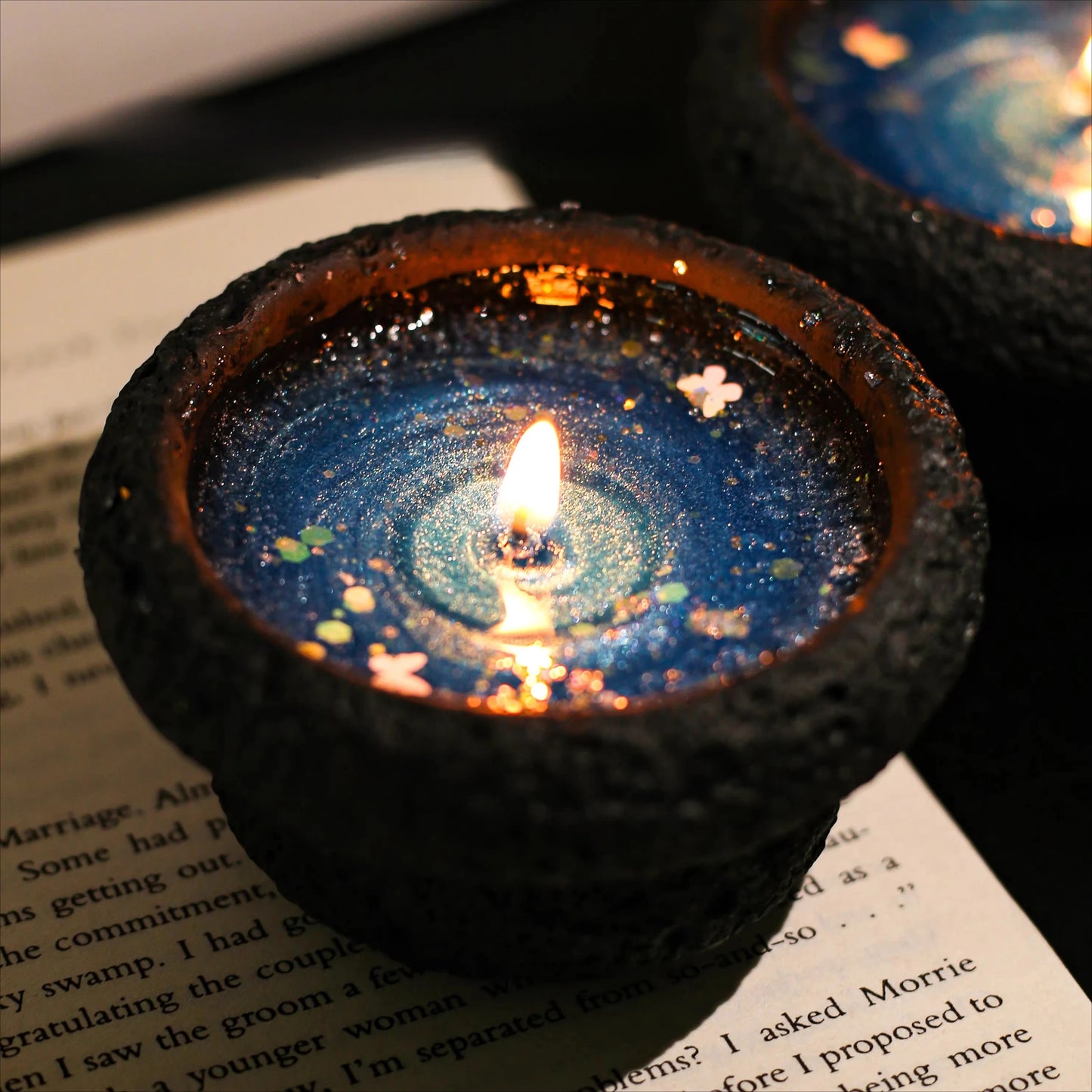 Obsidian Galaxy Glitter Candle